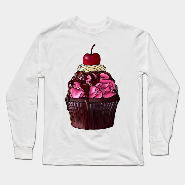 Cupcake Long Sleeve T-Shirt by LeighsDesigns